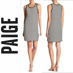 Paige Premium Denim Mia Striped Ribbed Tank Mini Dress Nautical Sleeveless M